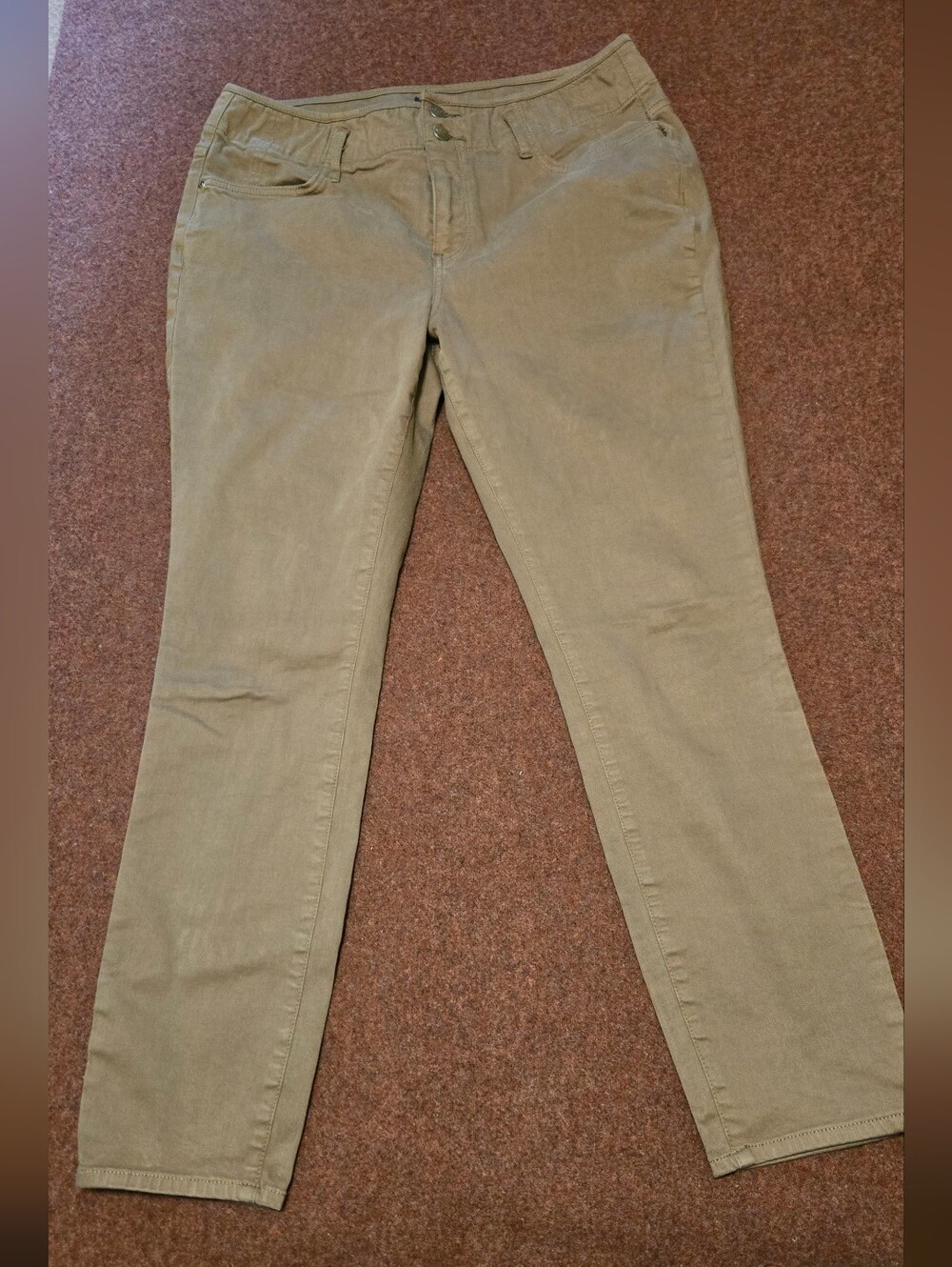 NYDJ Ami Skinny Khaki Jeans LiftTuck Size 14 With A 28in Inseam